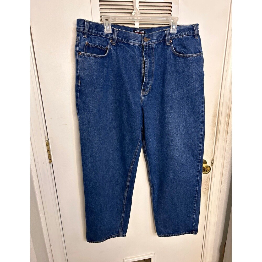 Kirkland Signature Men's Jeans 40x30 Blue Denim Relaxed Straight Leg Regular